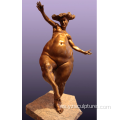 Estatua de bronce gorda bailarín para la venta